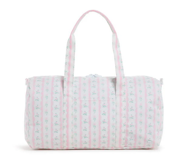 Weekender Duffel Bag - pink ribbon floral