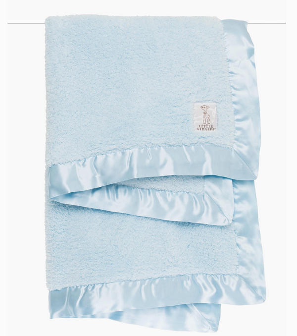 Chenille Baby Blanket - Blue
