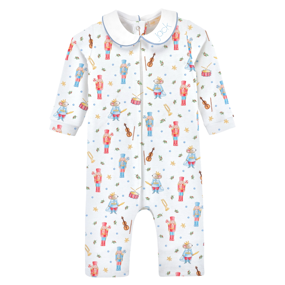 Blue Nutcracker Playsuit with Collar