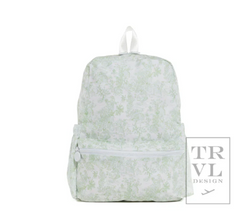 TRVL Design Backpack -Bunny Toile Green