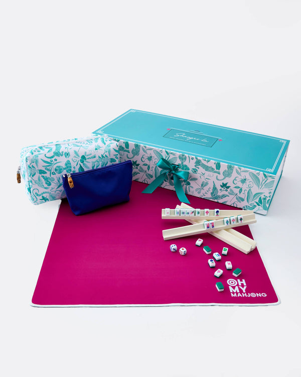 Palm Beach Green Mahjong Travel Set