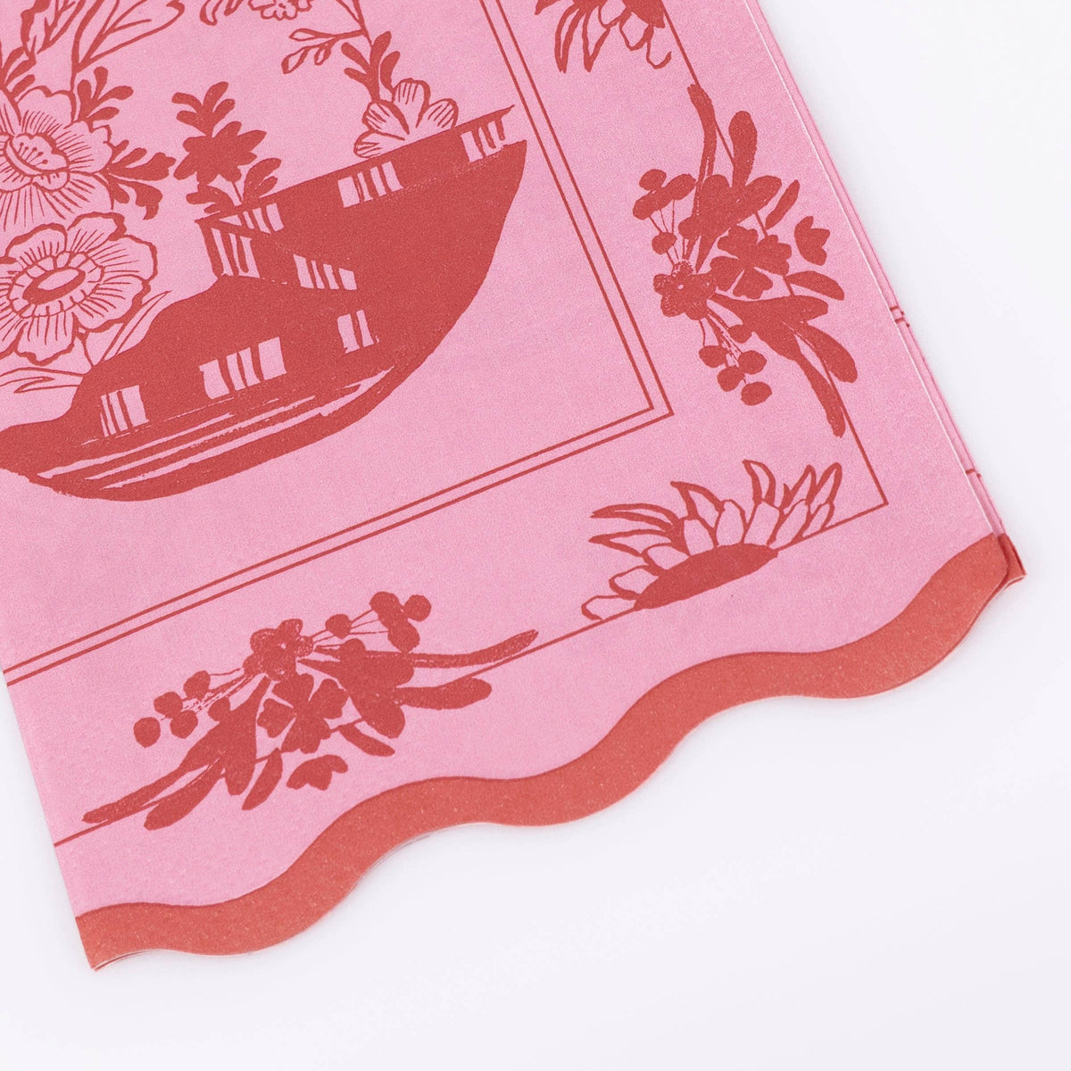 Pink Vintage Botanical Guest Towels