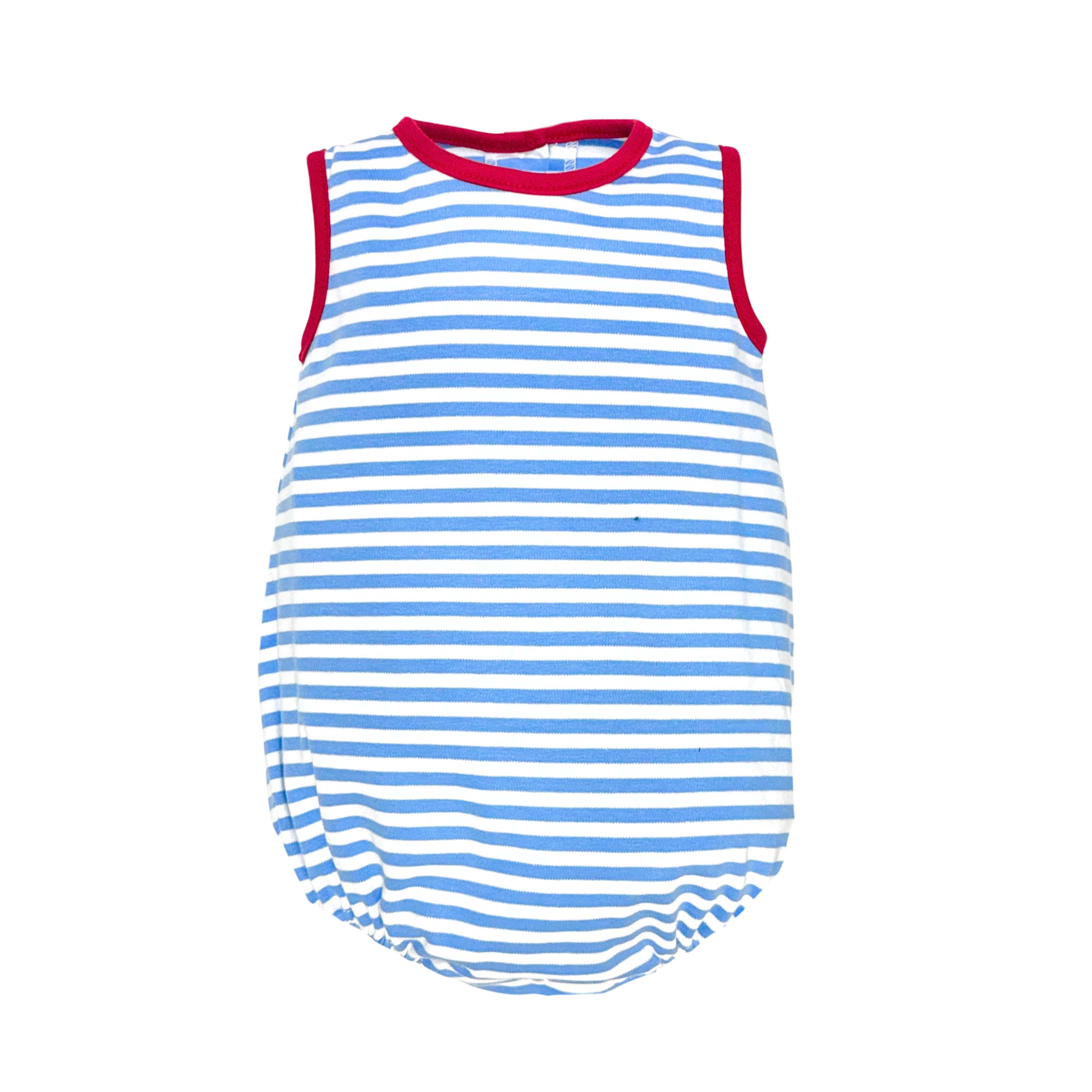 Duddley Bubble in Blue Stripe with Red Trim