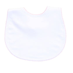 Solid Essentials White Pink Bib