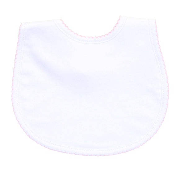 Solid Essentials White Pink Bib