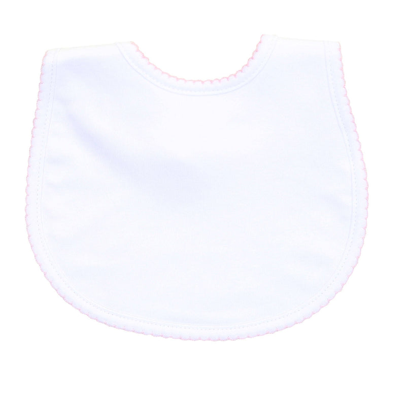 Solid Essentials White Pink Bib