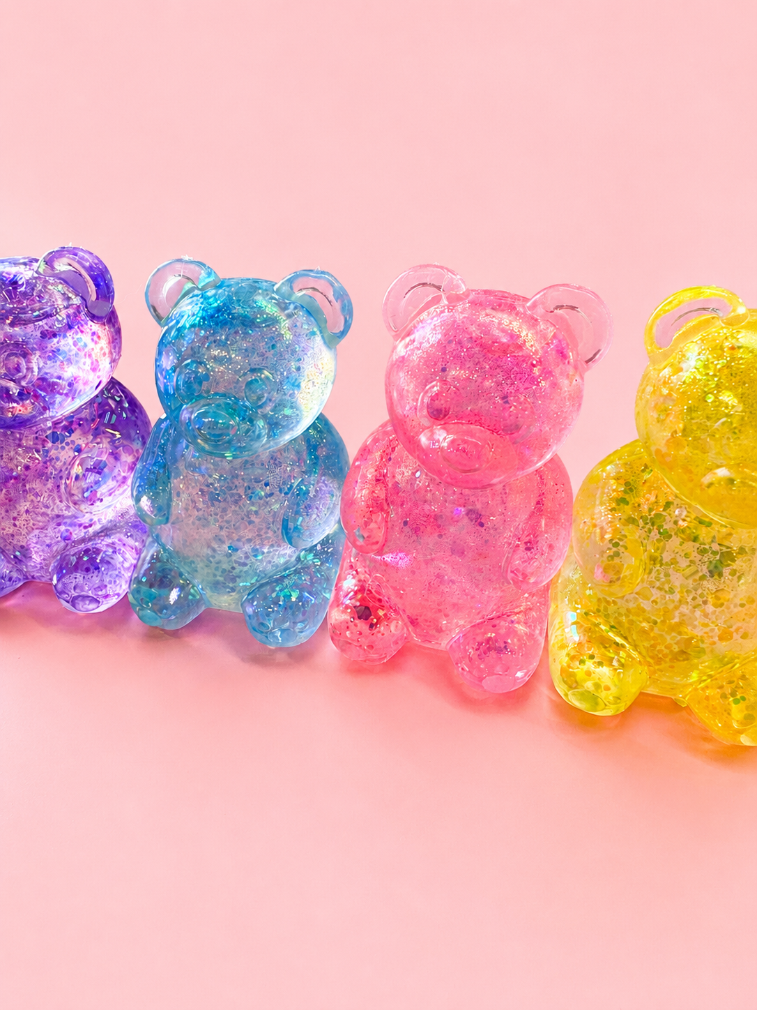 Sparkle Pop Bear Squishy: Pink