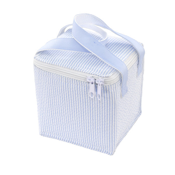 Baby Blue Seersucker Snack Square