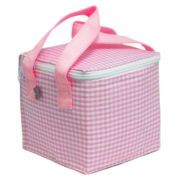 Pink Gingham Snack Square