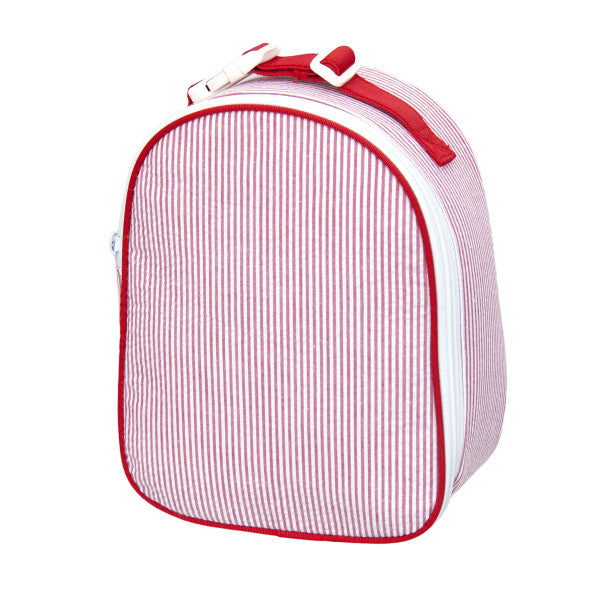 Red Seersucker Gumdrop Lunchbox