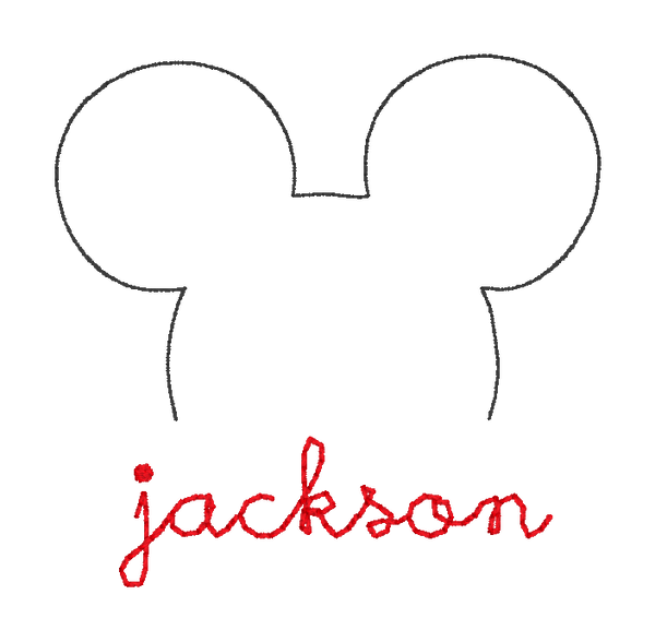 Mickey Outline + Name