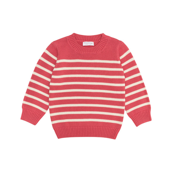 Red and Cream Knit Sweater