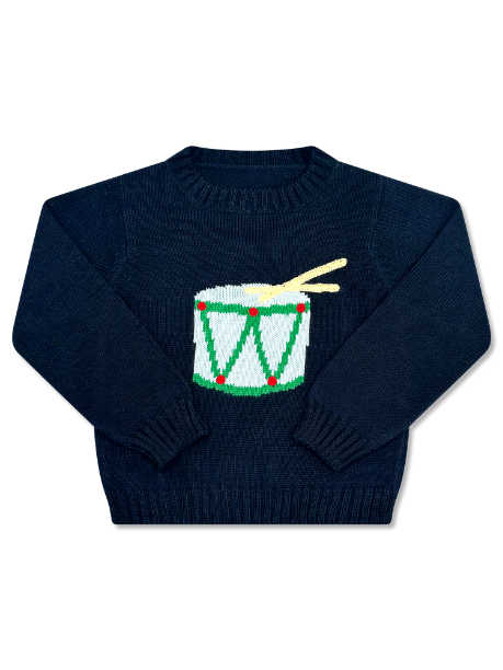Cozy Up Sweater in Navy with Drum