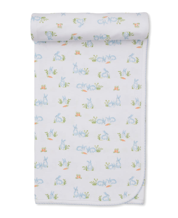 Baby Bunny Patch Blanket in Blue