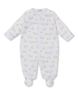 Baby Bunny Patch Footie - Blue