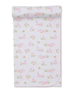 Baby Bunny Patch Blanket in Pink