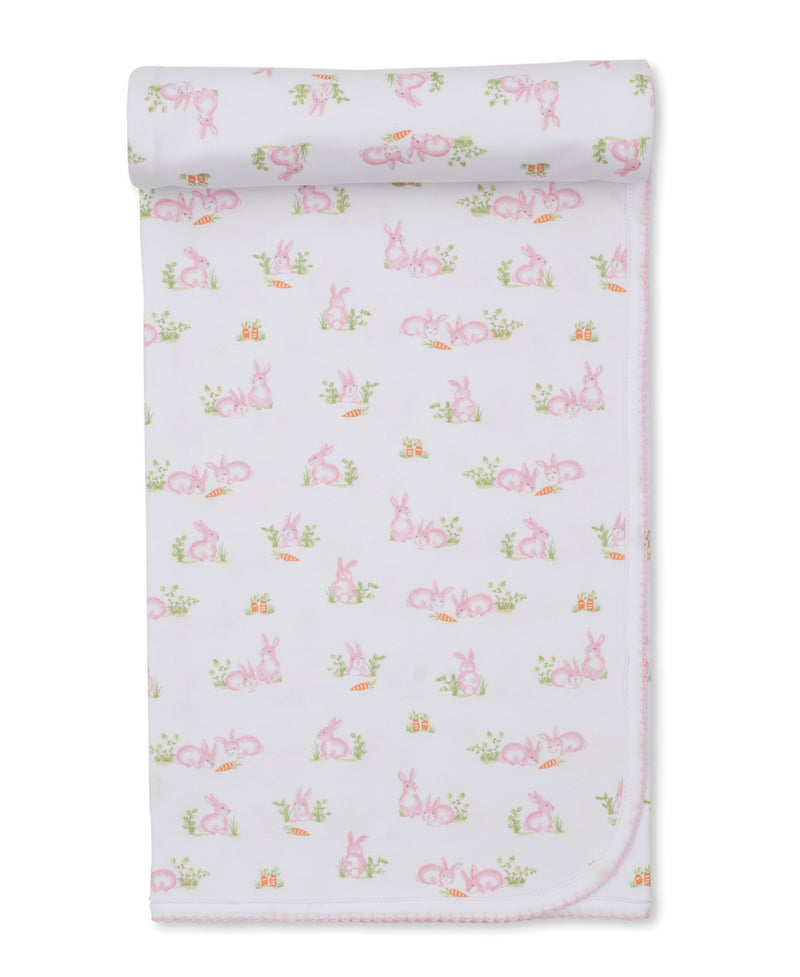 Baby Bunny Patch Blanket in Pink