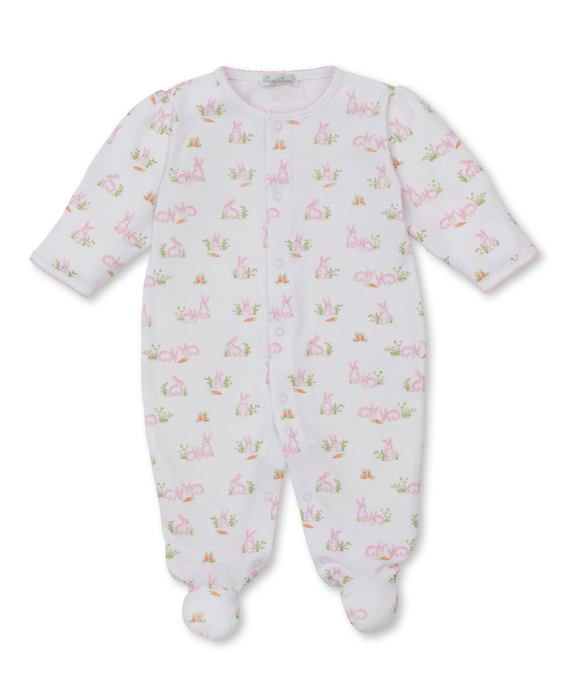 Baby Bunny Patch Footie - Pink