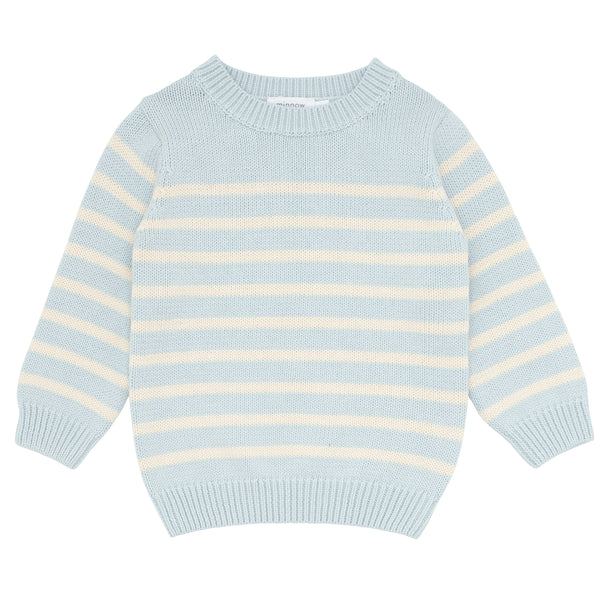 Light Blue and Cream Knit Sweater