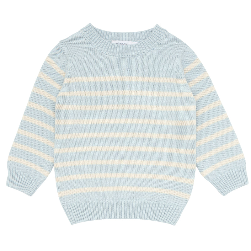 Light Blue and Cream Knit Sweater