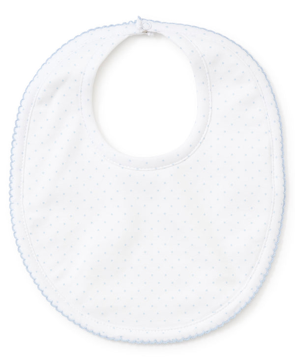 White with Light Blue Dot Bib