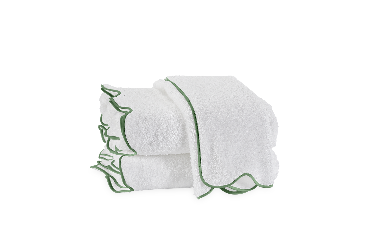 Palm Scalloped Bath Towels