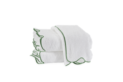 Palm Scalloped Bath Towels