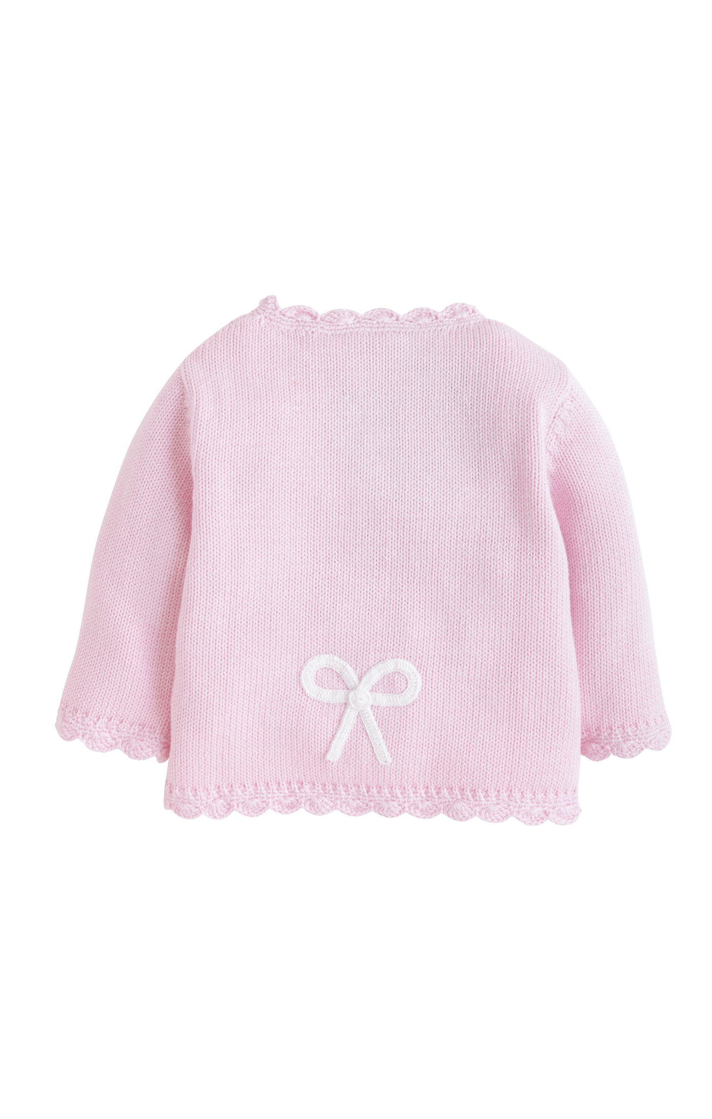 Crochet Cardigan - Pink Bow
