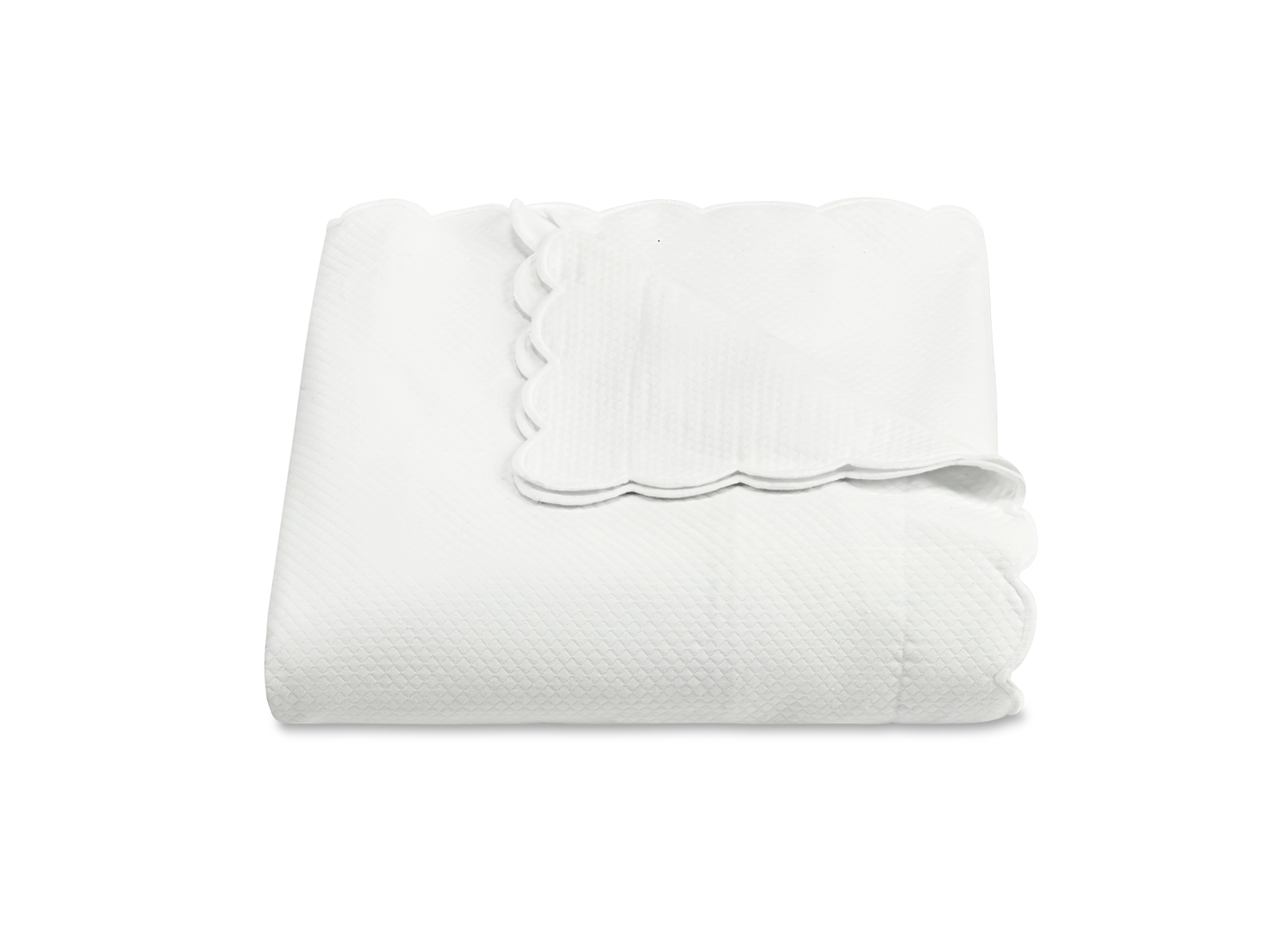 Matouk White Diamond Pique Coverlet