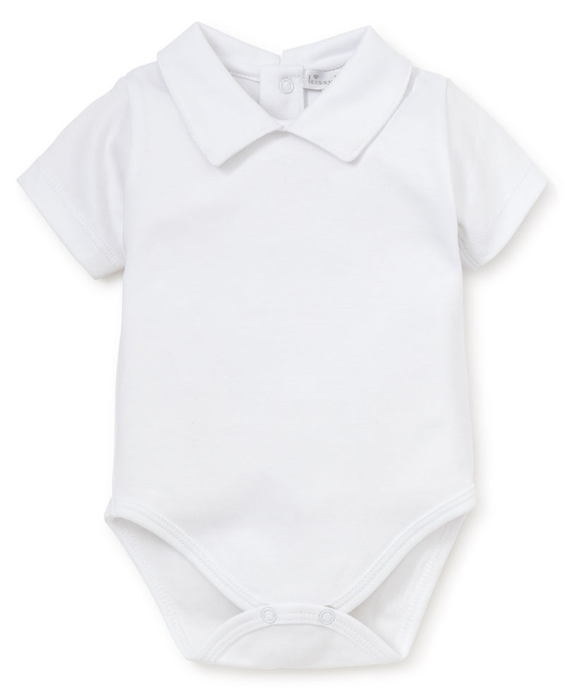 Kissy Kissy Short Sleeve Bodysuit with Pointed Collar