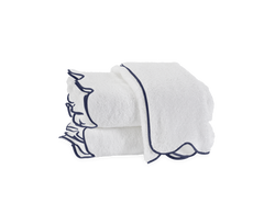 Cairo Scallop Towel - Navy