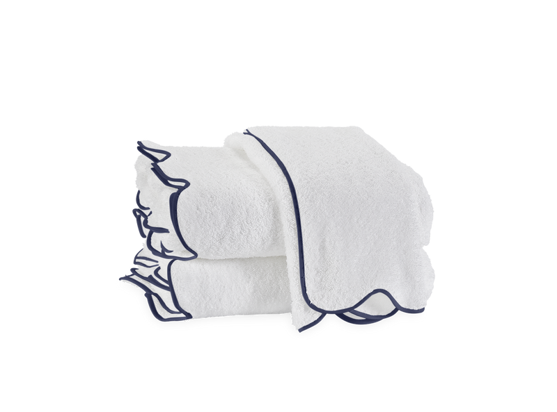 Cairo Scallop Towel - Navy