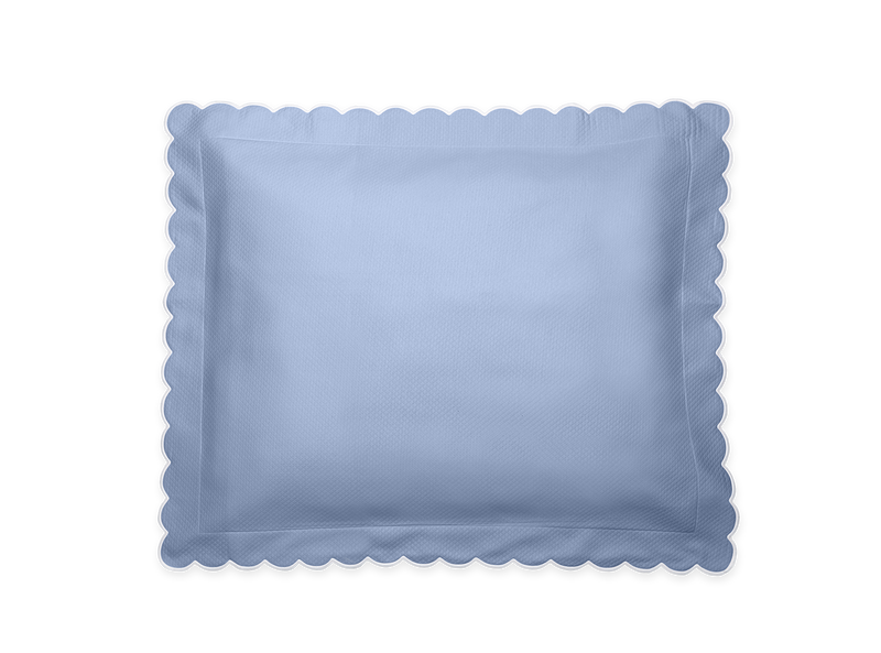 Diamond Pique Bedding - Azure Scallop