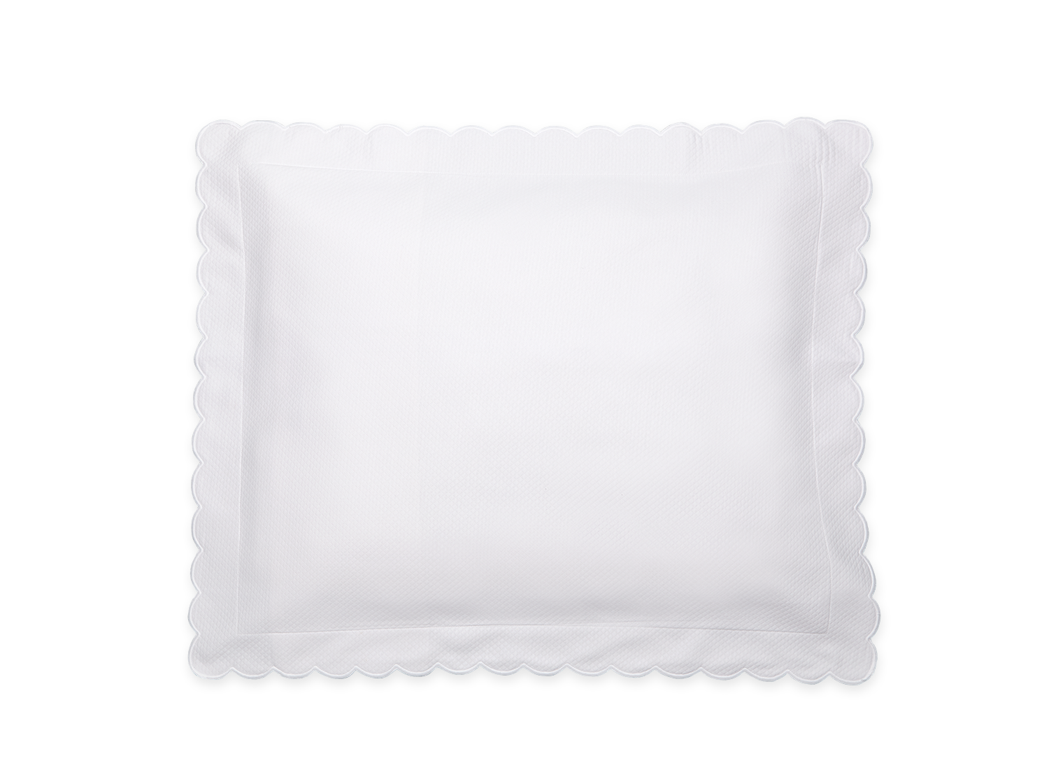 Diamond Pique Bedding - White Scallop
