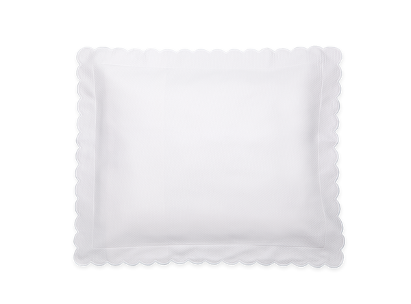 Diamond Pique Bedding - White Scallop