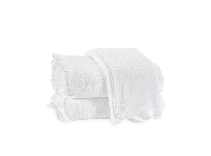 Cairo Scallop Towel - White