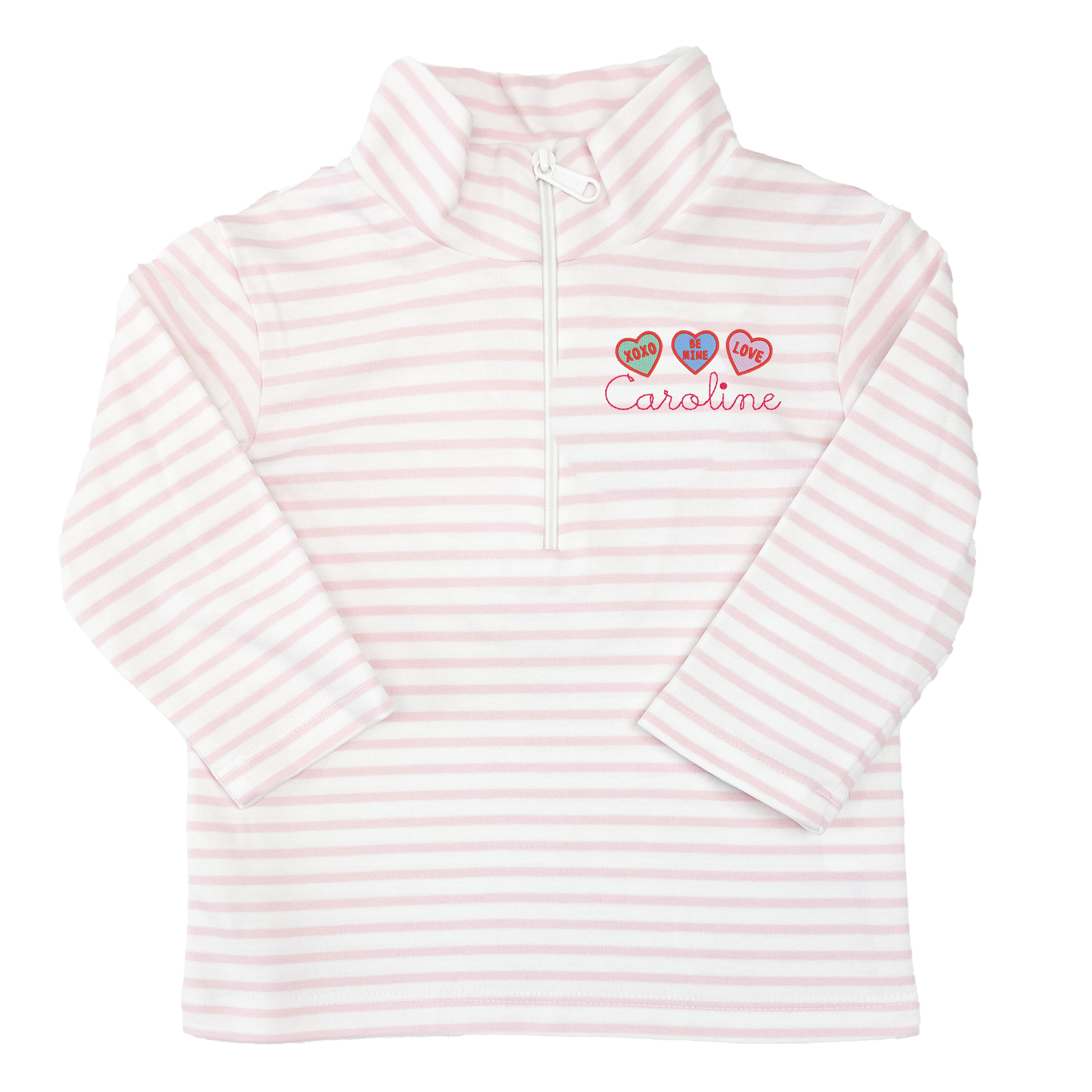 Cooper Zip Up - Pink Stripe
