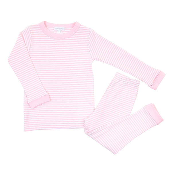 Magnolia Baby Striped Essentials Long Pajamas - Pink