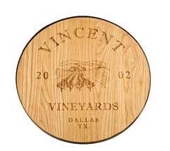 Wine Barrel Plaque