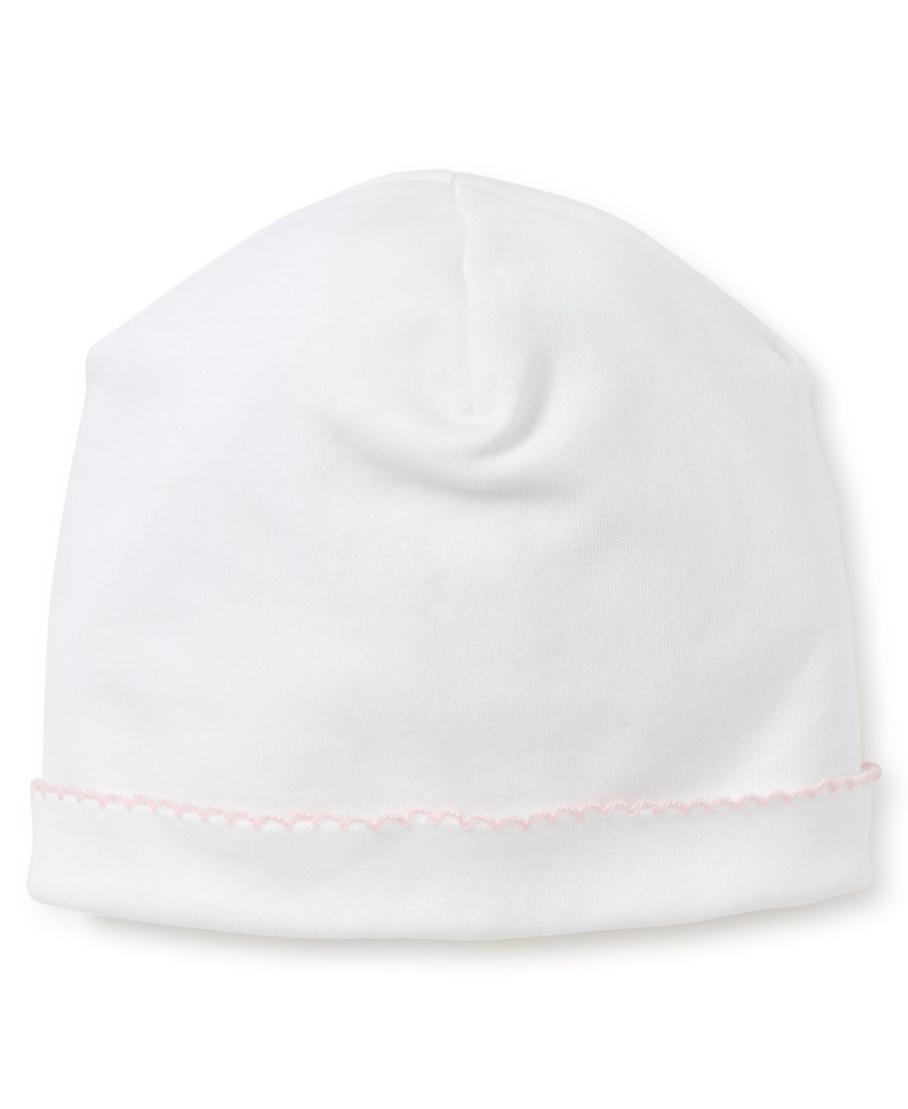 White with Light Pink Trim Hat