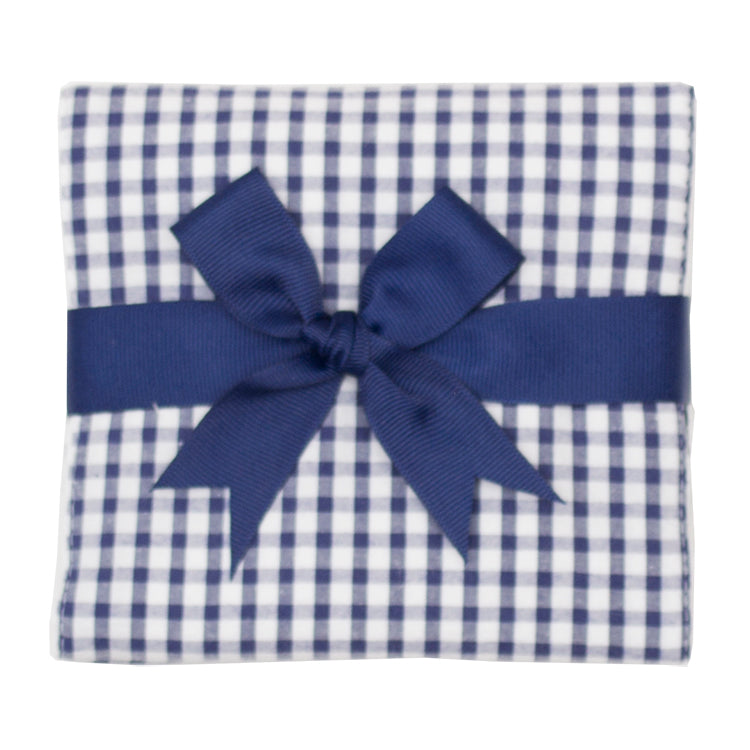 Navy Gingham Burp Pad