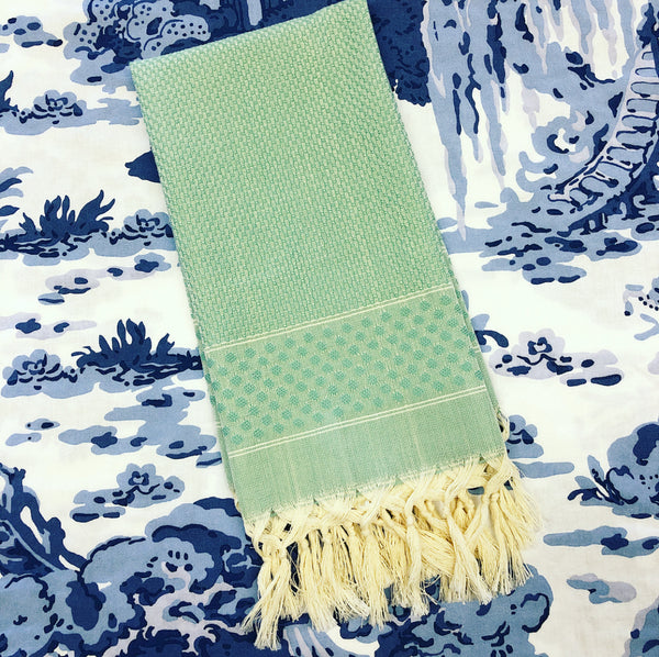 Green Dot Turkish Towel
