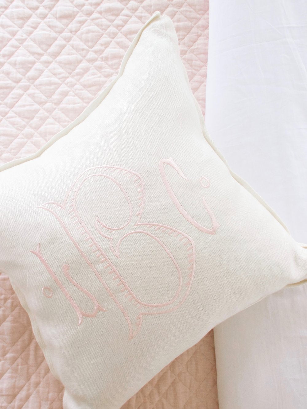 Linen Throw Pillow - Bone