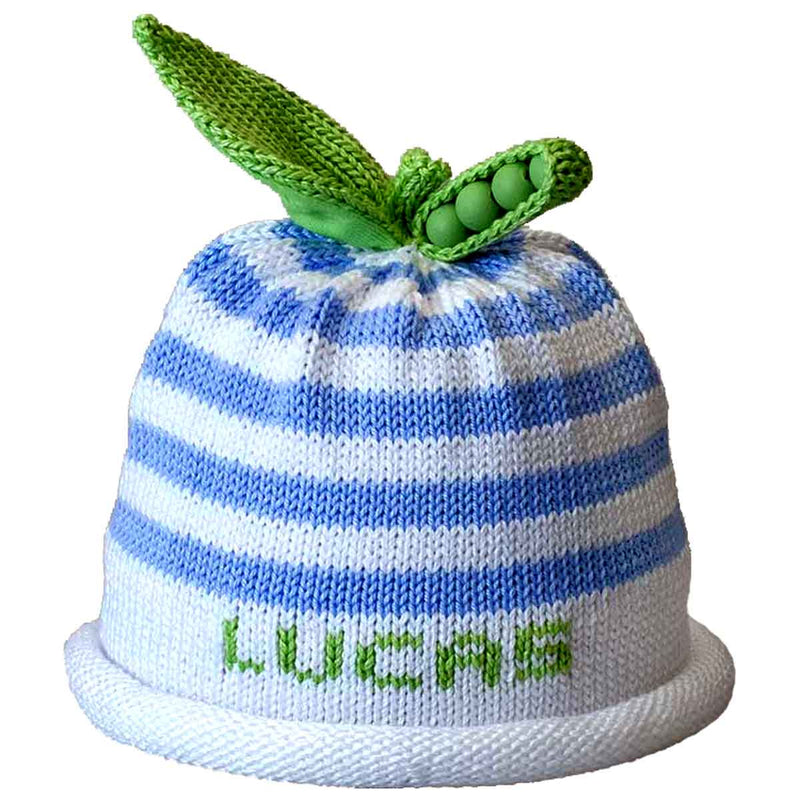 Personalized Stripe Sweet Pea Hat