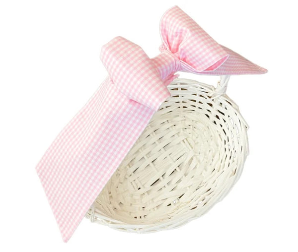 Pink Gingham Basket Bow