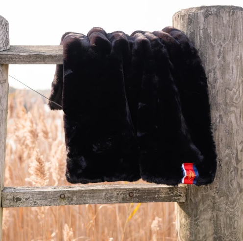 Black Faux Fur Lap Blanket