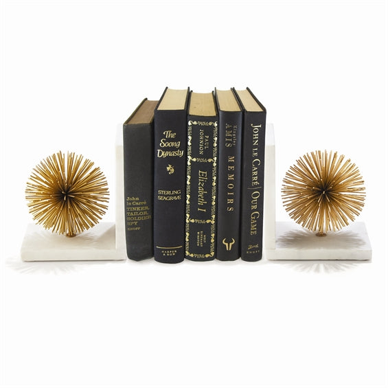 Gold Starburst Bookends : Set of Two