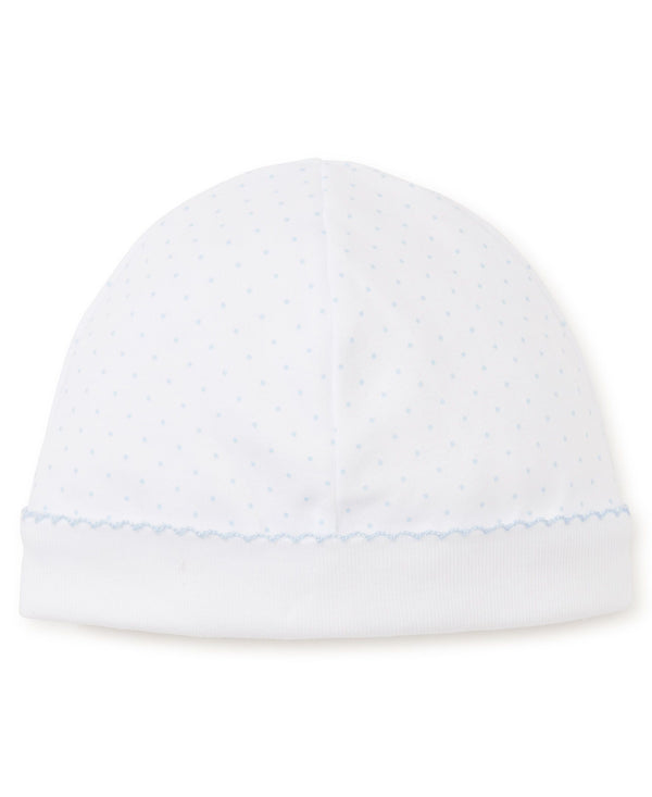 White with Light Blue Dot Hat