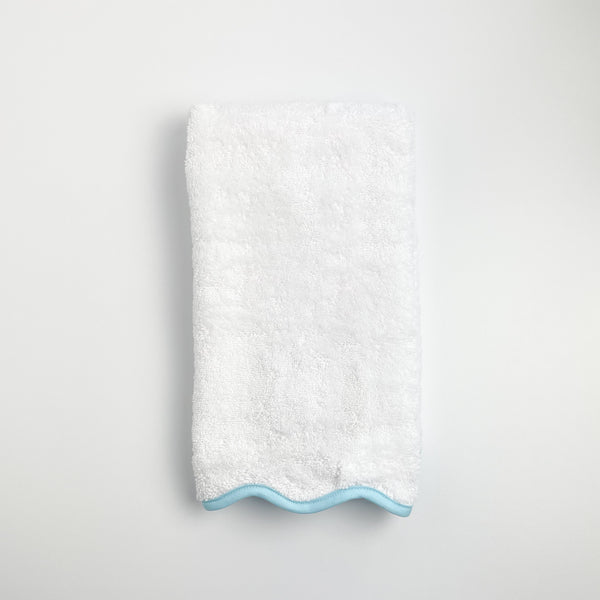Robins Egg Scalloped Guest Towel