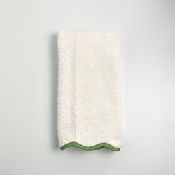 Laurel Scalloped, Ivory Guest Towel